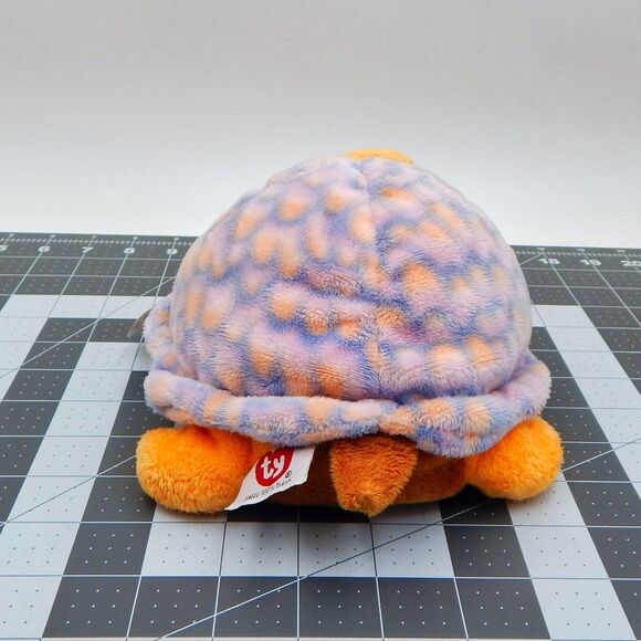 TY Pluffies Cruiser The Turtle Plush Pastel Orange 10 Inch Stuffed Animal Toy - Picture 3 of 12